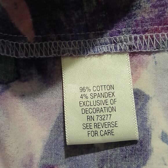 Simply Vera Vera Wang SP Sleeveless Fit-n-Flare V Neck Floral dress Knee-Length - Picture 14 of 15